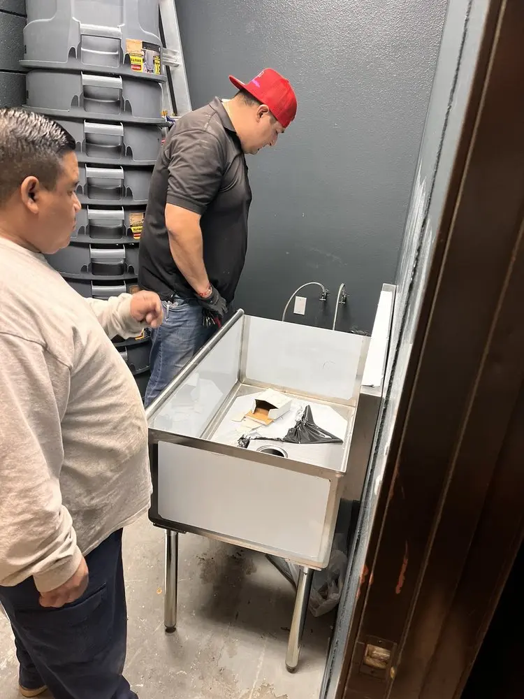 Commercial plumbing and sink installation in Coppei